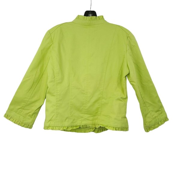 Sandro Button Front Jacket Womens S Lined Celery Green Career Wear Office NEW - Picture 2 of 16